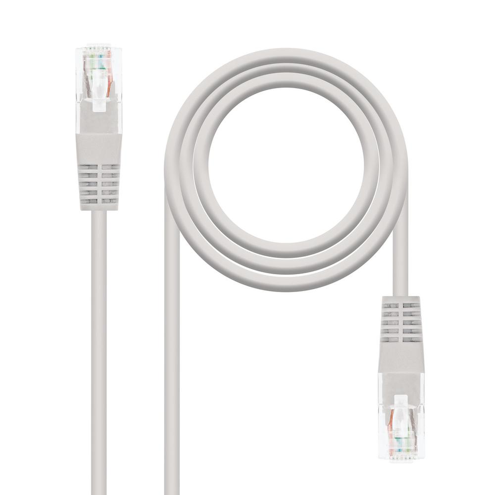 Cable red nanocable latiguillo rj45 utp cat6 3m gris