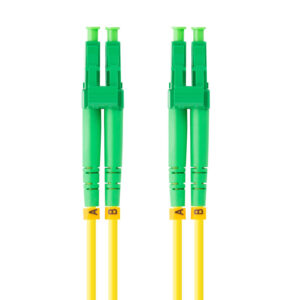 Latiguillo fibra optico lc - apc lanberg 1m mono duplex g657a1 lszh amarillo