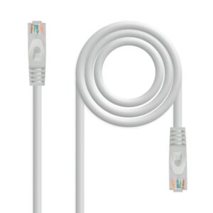 Cable red nanocable latiguillo rj45 lszh utp awg24 cat.6a 1m gris