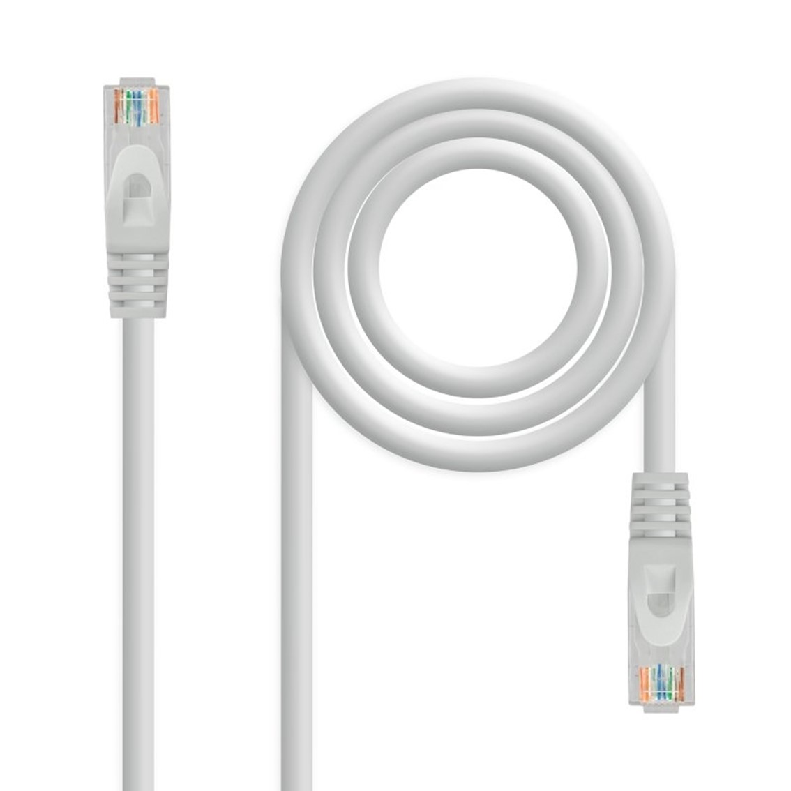 Cable red nanocable latiguillo rj45 lszh utp awg24 cat.6a 1m gris