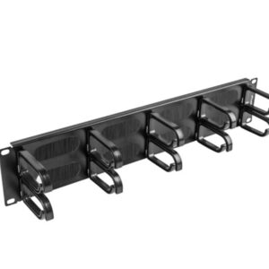 Organizador de cables lanberg 10 anillos 19 pulgadas 2u tipo b con cepillo negro