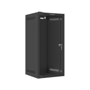 Armario lanberg mural rack 10 pulgadas 12u - 280x310 flat pack negro puerta cristal