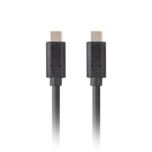 Cable usb tipo c lanberg 3.1 - macho - macho - 10gb - s - pd 100w - 1m - negro