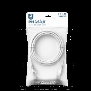 Cable red phasak latiguillo rj45 utp cat6 0.5m gris 50cm phk 1650