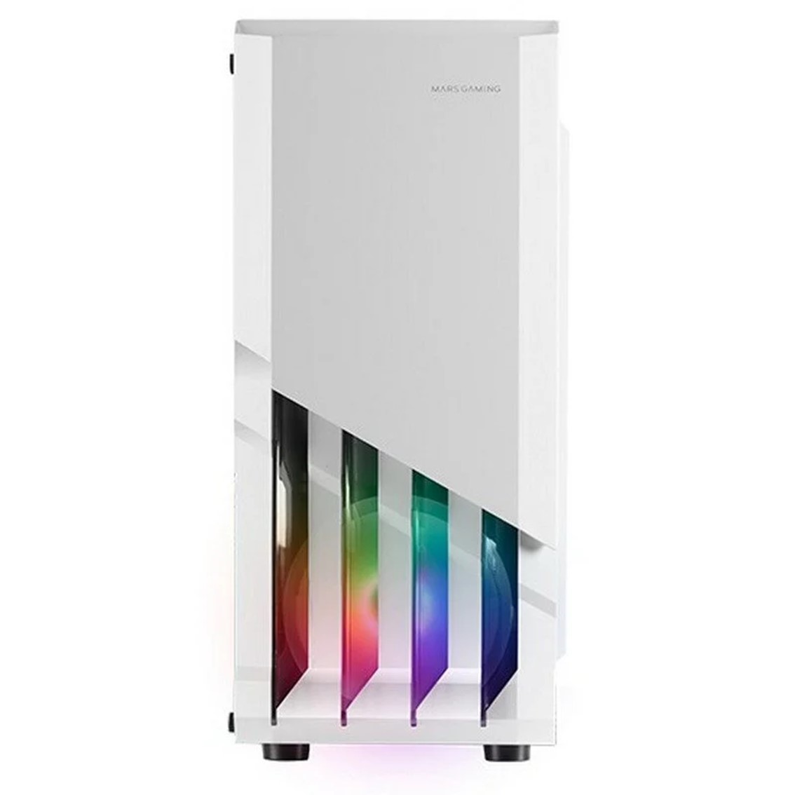 Caja ordenador mars gaming mc - x2 blanco atx 1 x usb 3.0 2 x usb 2.0 1 x 120mm 1 x 120mm frgb