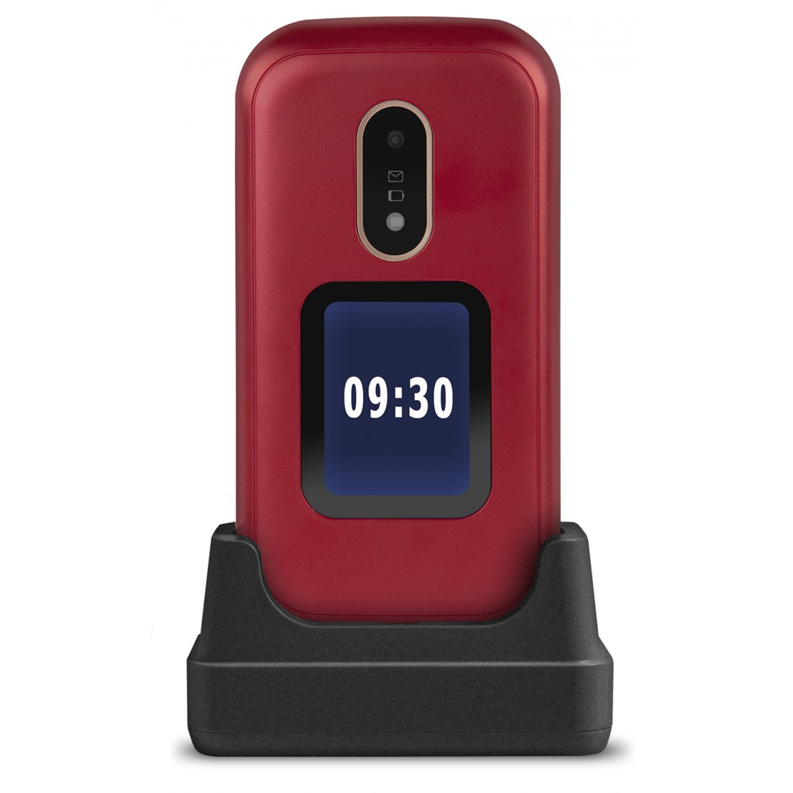 Telefono movil doro 6060 red - white - 2.8 pulgadas -  blanco y rojo