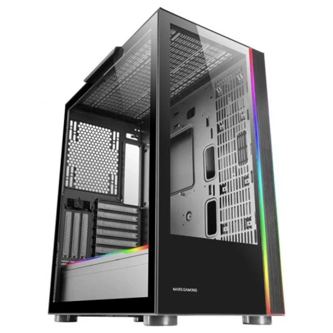 Caja ordenador mars gaming mcultra xxl premium negro e - atx 1 x usb 3.0 2 x usb 2.0 argb