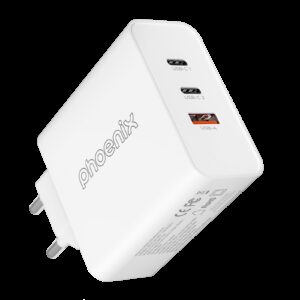 Cargador tipo c 65w gan phoenix universal para portatil tablet o smartphone carga rapida