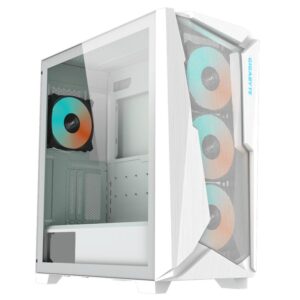 Caja ordenador gaming gigabyte ac301gw v2 atx rgb vidrio blanco