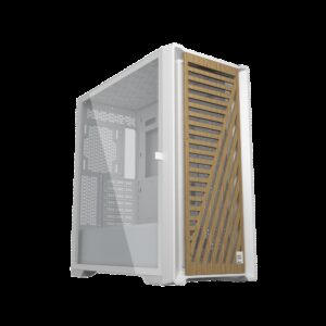 Caja ordenador phoenix gaming artisan noble blanca frontal de madera atx filtros antipolvo tipo c