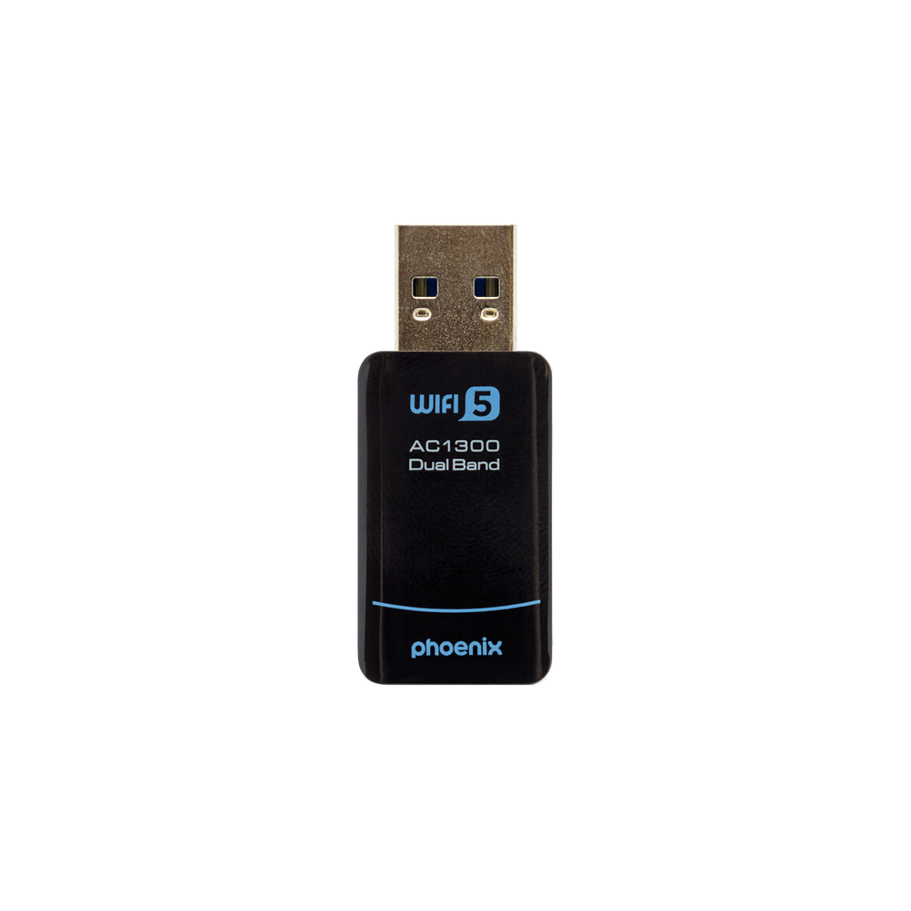 Phoenix nano adaptador usb receptor red inalámbrico 1300mbps dual band