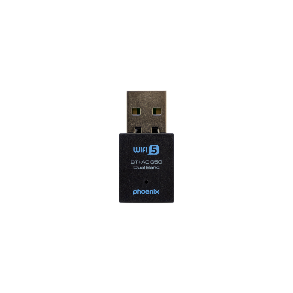 Nano adaptador phoenix receptor de red wifi bluetooth 2 en 1 650mbps dual band