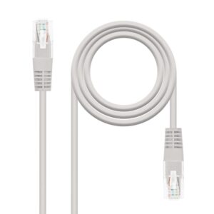 Cable red nanocable latiguillo rj45 utp cat5 0.5m gris