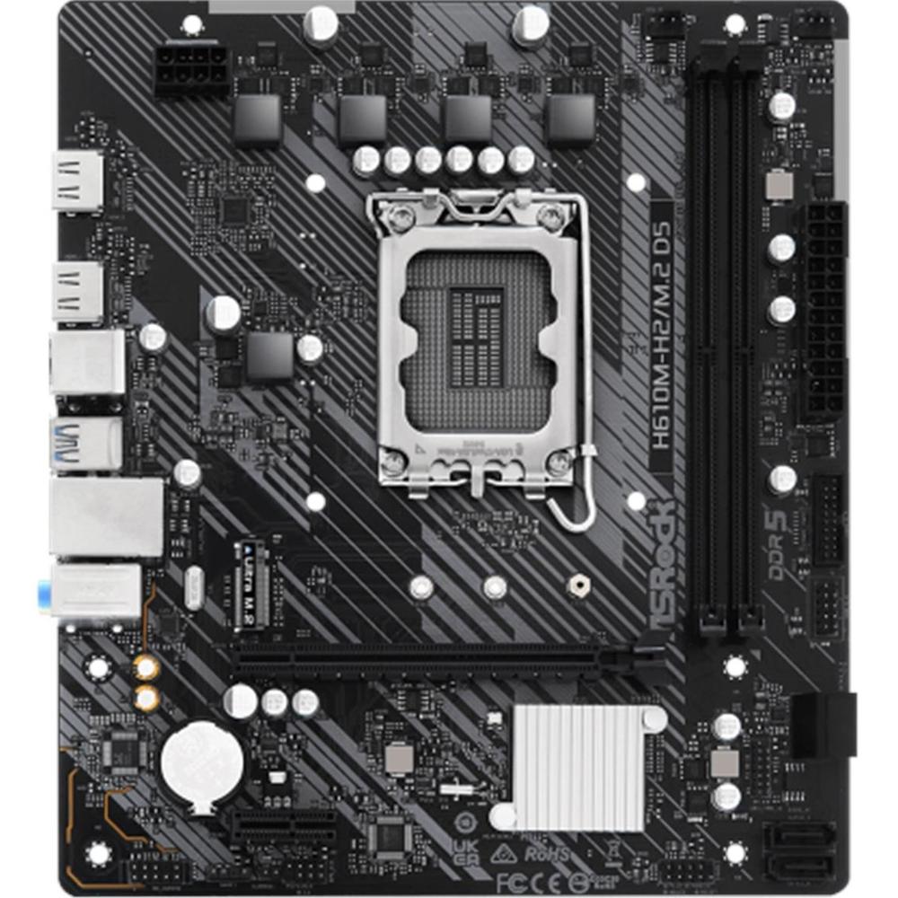 Placa base asrock  h610m - h2 - m2 matx -  2x ddr5 -  lga 1700