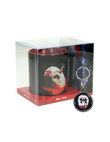 Poster mascara taza + regalo llavero metalico viernes 13