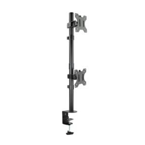 Soporte de mesa tooq 2 x 17 pulgadas - 32 pulgadas db1233tnv - b negro