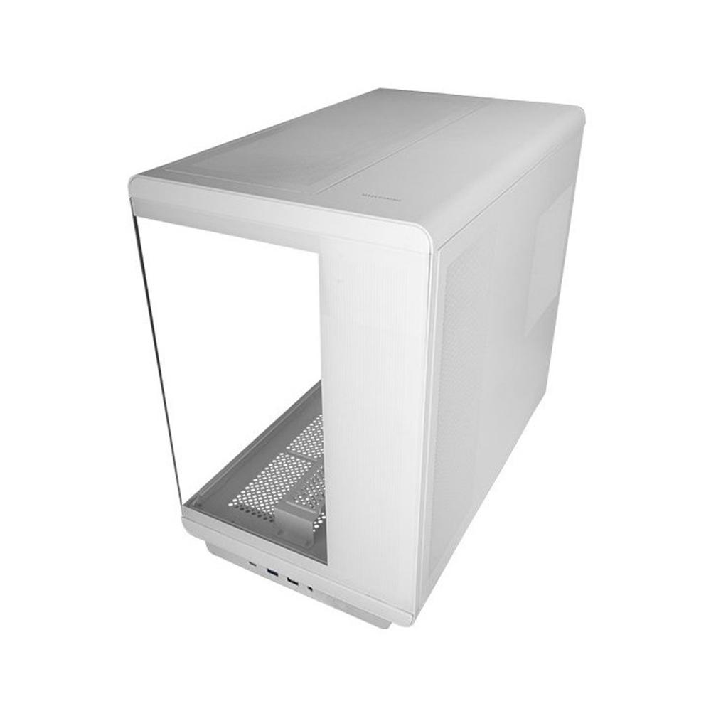 Caja ordenador mars gaming mcrev atx argb cristal templado blanco