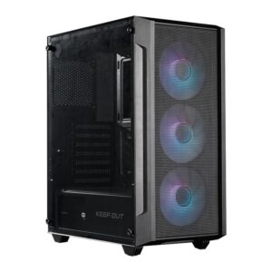 Caja ordenador gaming keep out ko xc - 200 matx rgb cristal templado negra