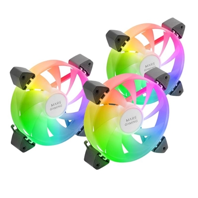 Mars gaming ventilador mf3a 120mm 3in1 argb negro