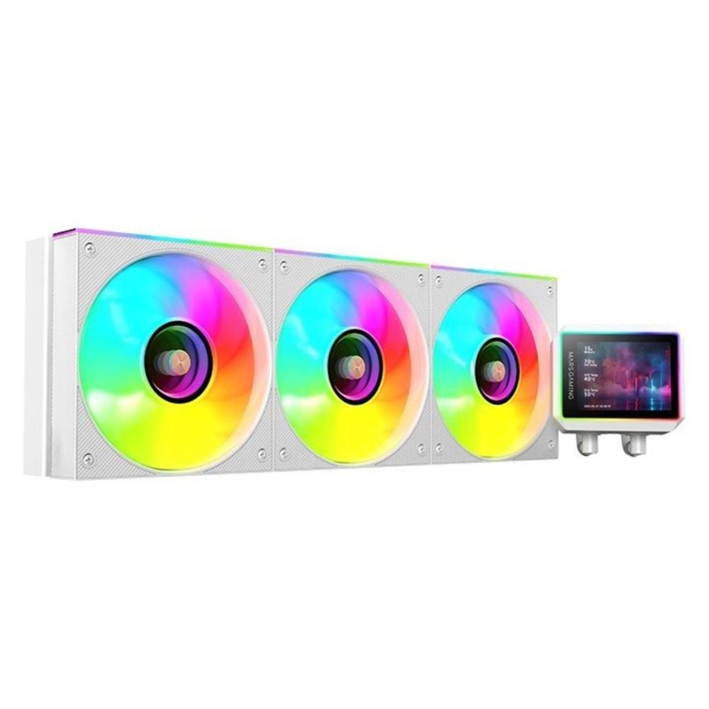 Kit refrigeracion liquida mars gaming mlvisionii360w argb 3x 120mm blanco