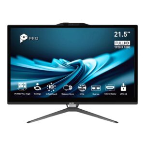 Ordenador all in one msi pro ap222t - 613eu i3 - 14100 -  8gb -  ssd 512gb -  21.5 pulgadas fhd -  w11h negro