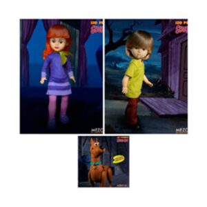 Set 6 figuras mezco toyz scooby - doo & mystery living dead dolls 25cm