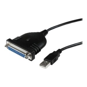 Cable db25 a usb tipo a startech 1.86m -  hembra - macho -  negro