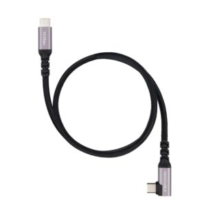 Cable nanocable usb - c 3.2 gen2 acodado 100w 1m