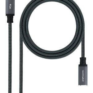 Cable nanocable usb 3.2 gen2x2 20gb 100w c - m - h 1.5m alargador usb - c algodon