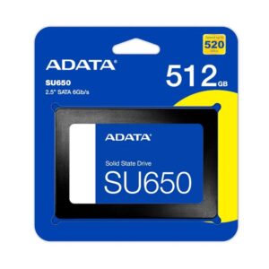 Disco duro interno solido ssd adata ultimate su650 512gb 2.5 pulgadas sata3