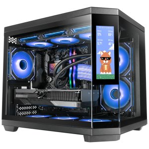 Caja ordenador mars gaming mc3tcorelcdm matx cristal templado lcd negra