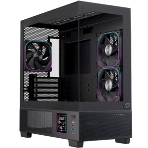 Caja ordenador gaming einarex sm501d atx rgb cristal templado negra