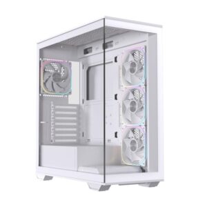 Caja ordenador gaming einarex s700 rgb atx cristal templado blanca