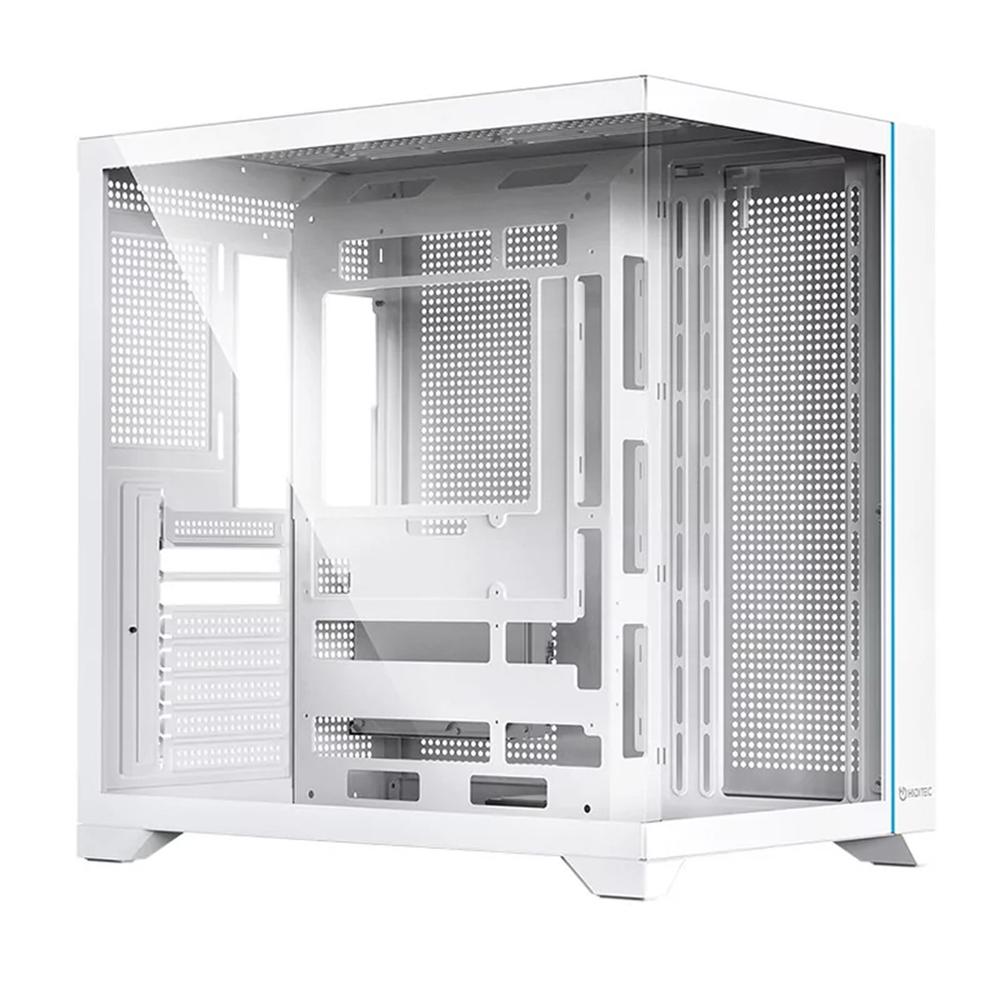 Caja ordenador gaming hiditec h3 pro atx argb cristal templado blanco