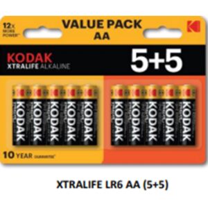 Blister pilas kodak alcalina xtralife aa lr6 -  blister 5+5
