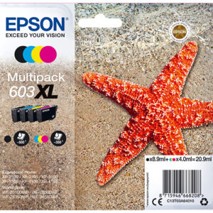 Multipack cartucho tinta epson 603xl c13t03a64020 negro -  cian -  amarillo -  magenta -  estrella de mar
