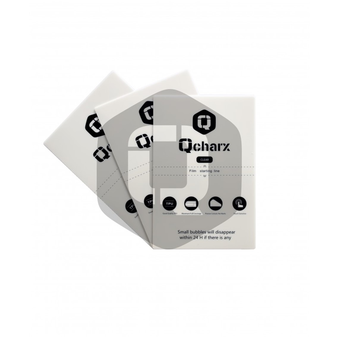 Laminas de proteccion frontales qcharx hidrogel hd qx1 lite 10 unidades