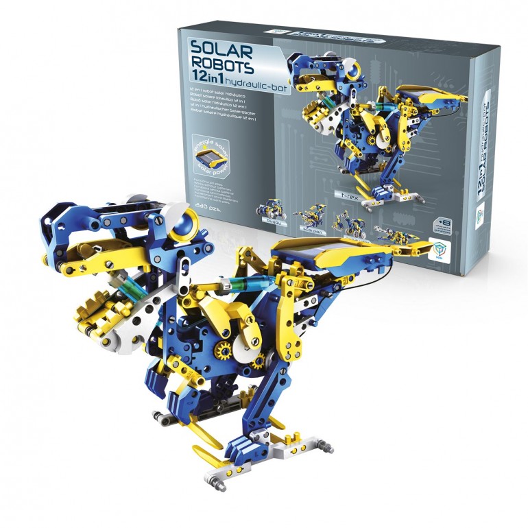 Kit 12 en 1 deqube robot construcciones solar hidraulica pegi 8
