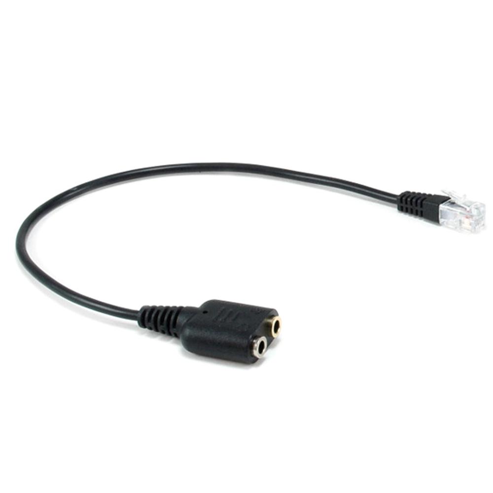 Cable rj9 a  2 x jack 3.5mm equip macho - hembra 0.25m