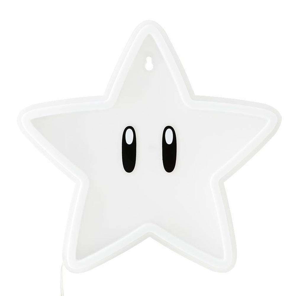 Luz neon pared paladone super mario bros super estrella