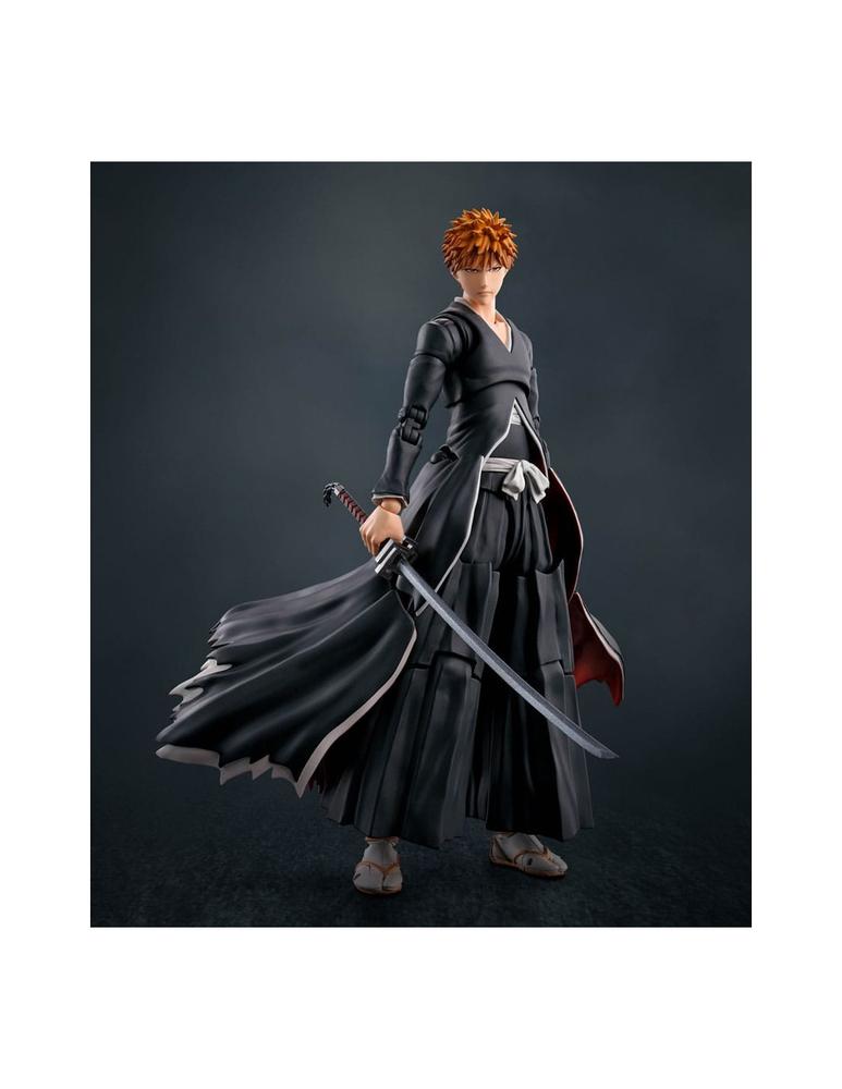Figura tamashii nations bleach sh figuarts ichigo kurosaki - getsugatensho -  15.5cm