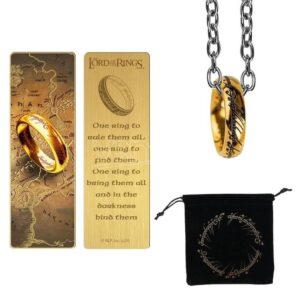 Pack regalo cinereplicas el señor de los anillos marcapaginas metal y anillo único