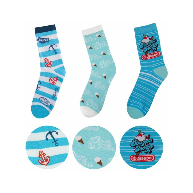 Pack 3 pares de calcetines cinereplicas stranger things scoops ahoy
