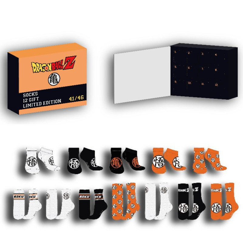 Caja regalo 12 pares calcetines dragon ball talla 41 - 46