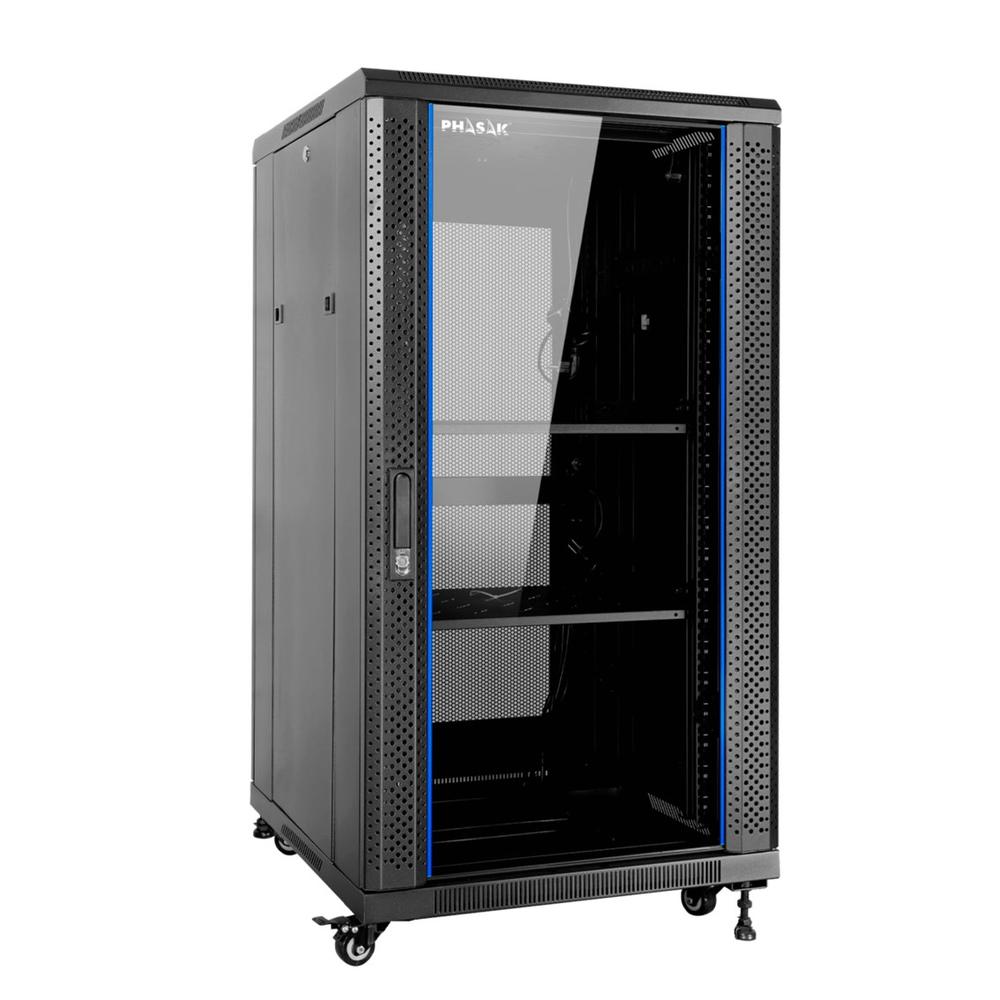 Armario rack de suelo 19 pulgadas phasak pro 22u 600x800 pho 6822