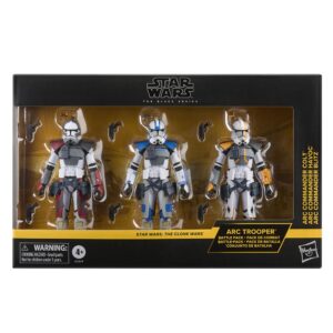Set 3 figuras hasbro star wars the black series the clone wars arc commander colt. havoc & blitz