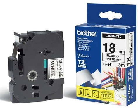 Cinta laminada brother tze241 12mm x 8m