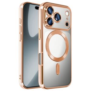 Carcasa COOL para iPhone 17 Pro / 18 Pro Magnética Borde Dorado