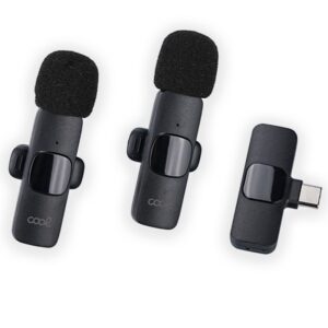 Micrófono Inalámbrico COOL (Pack 2 uds + Adapt. TIPO-C) Universal